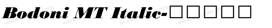 Bodoni MT Italic字体转换